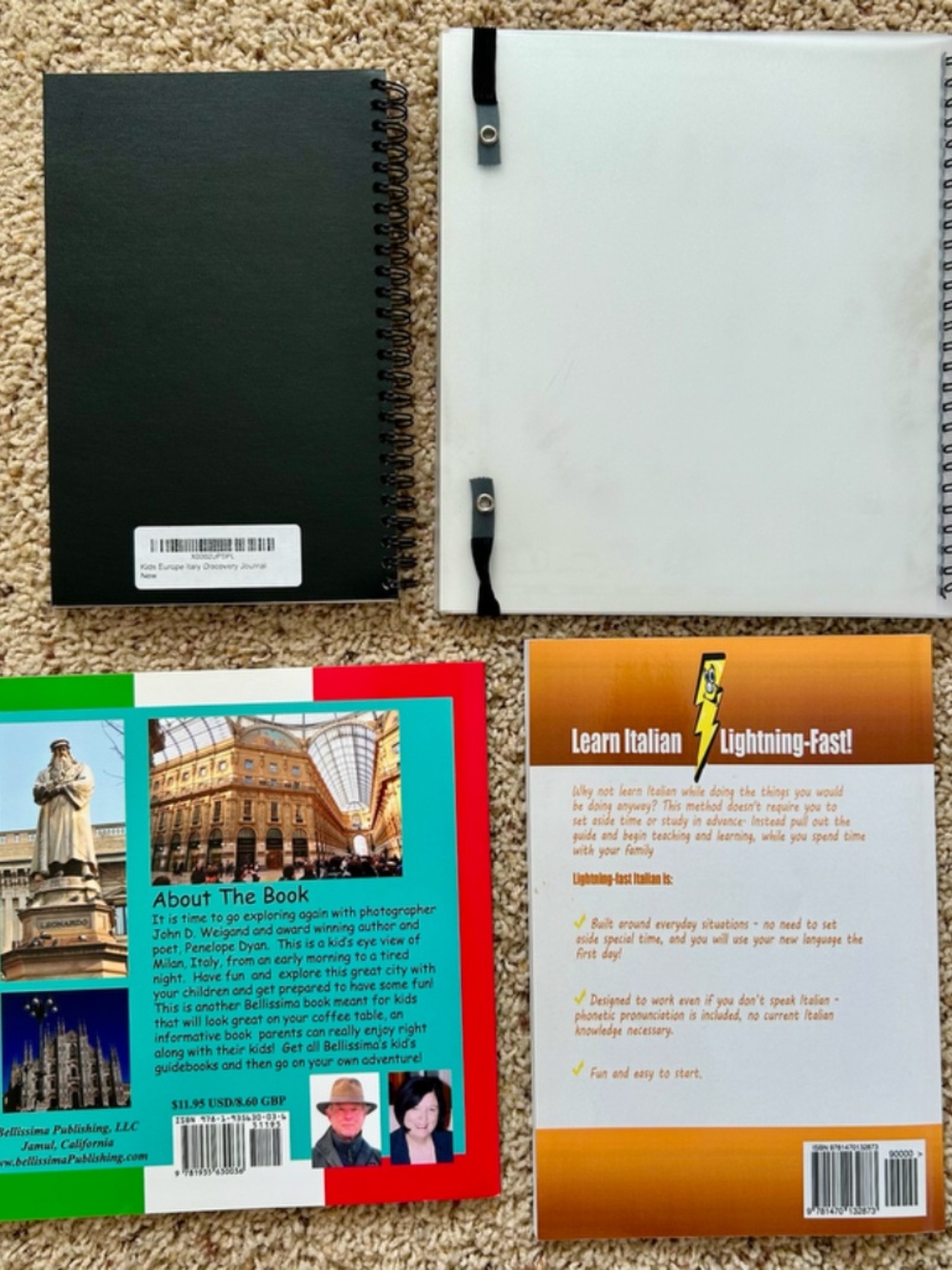 Italy Travel Set for Kids 4 Books Discovery Journal Travel Guide to Milan Italia - Picture 4 of 13